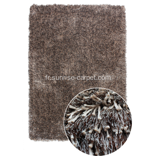 Couleur mélangée épais et visqueuse Shaggy Rug